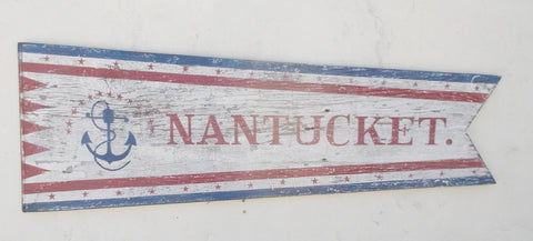 Nantucket Banner with Anchor