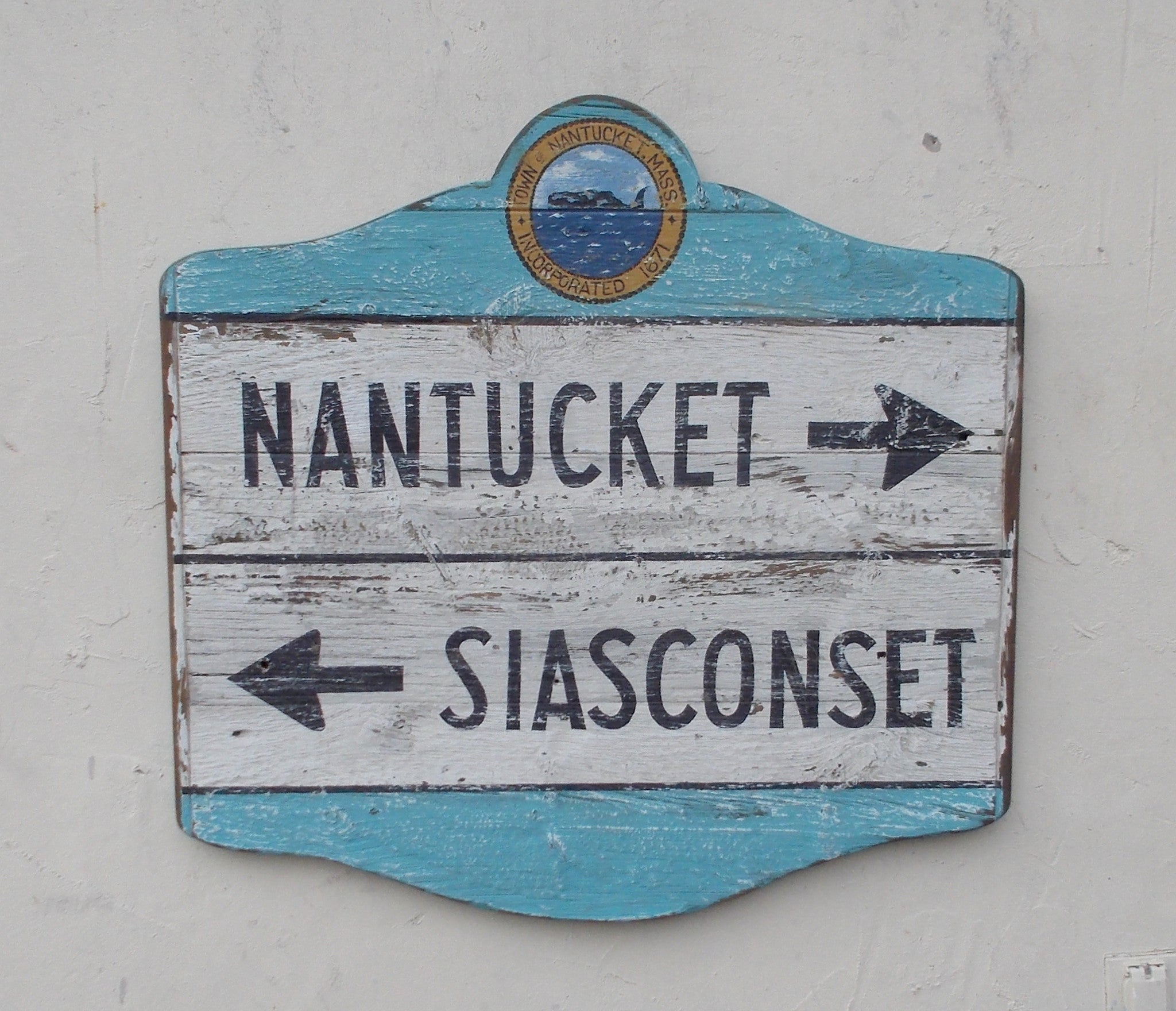 Nantucket Siasconset Directional sign