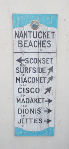 Nantucket Beaches sign