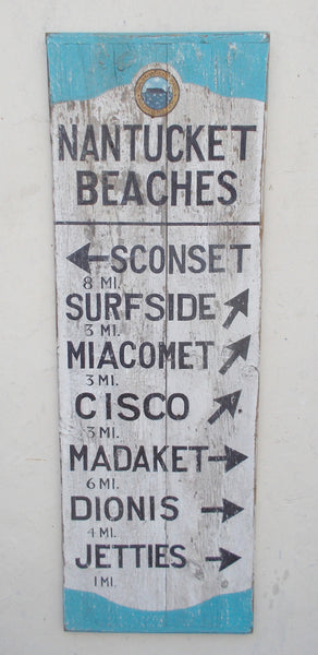 Nantucket Beaches sign