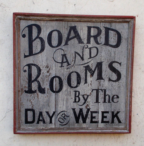 Board and Rooms sign