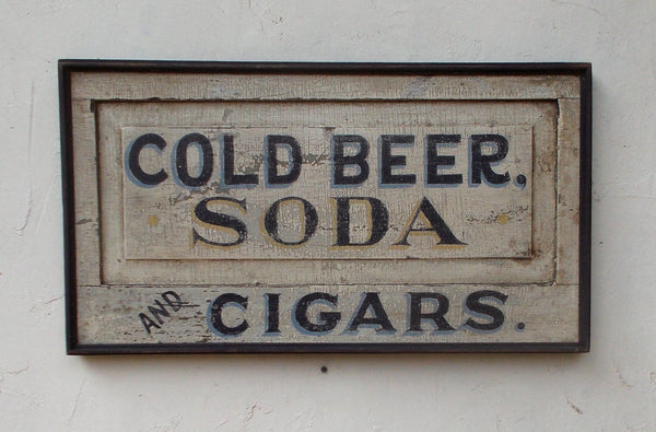Cold Beer-Soda-Cigars sign