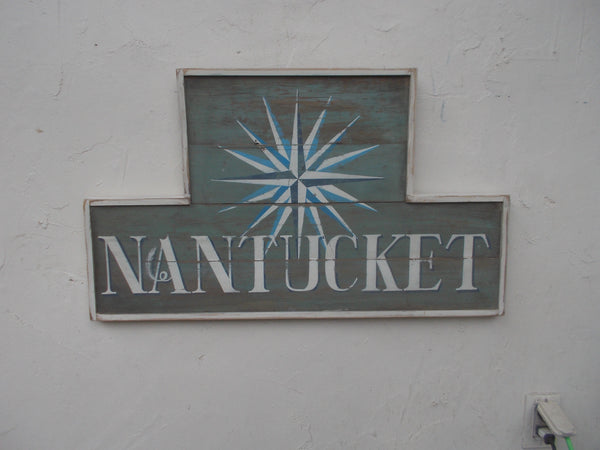 Nantucket Compass Rose sign