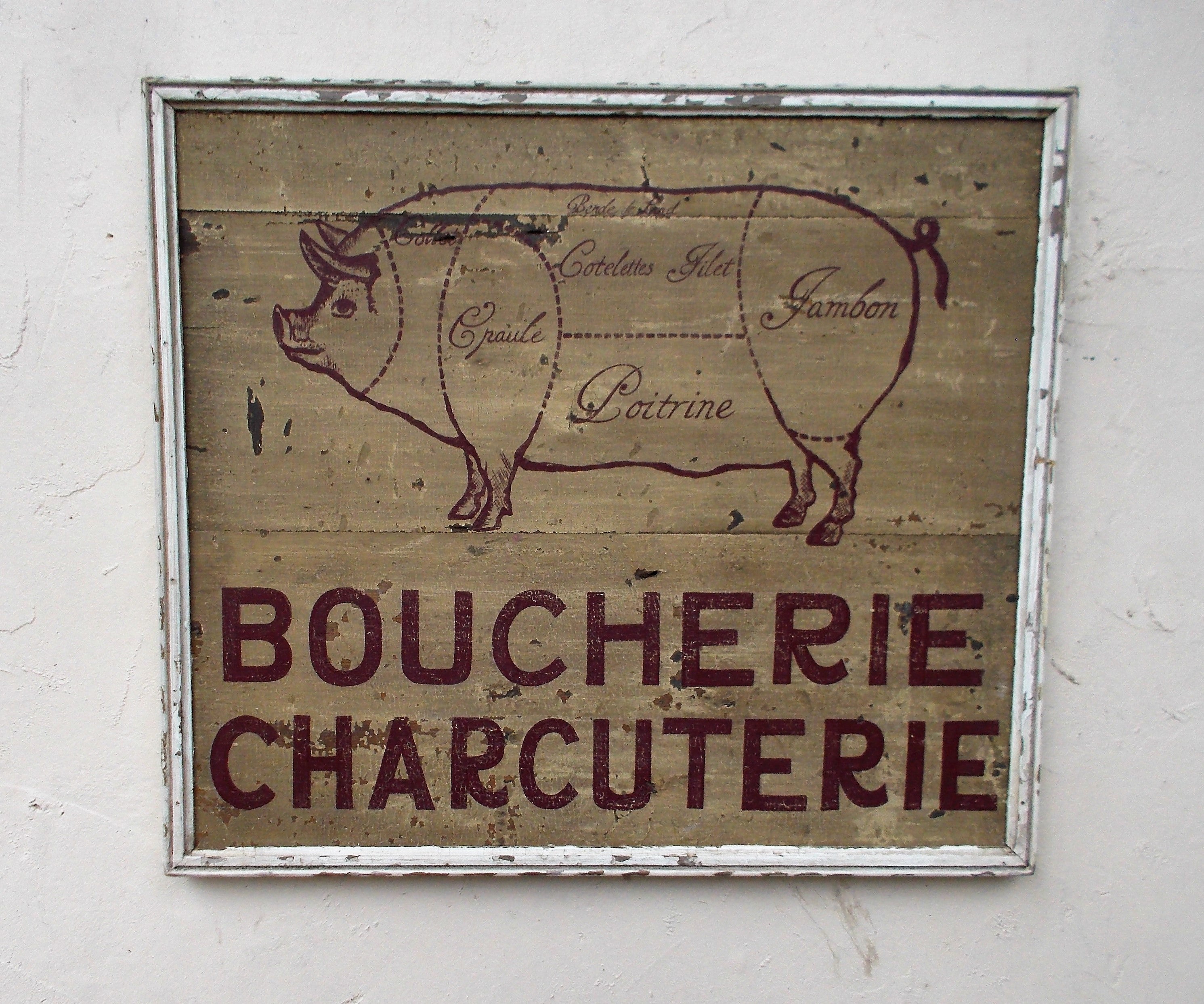 French Butcher Sign