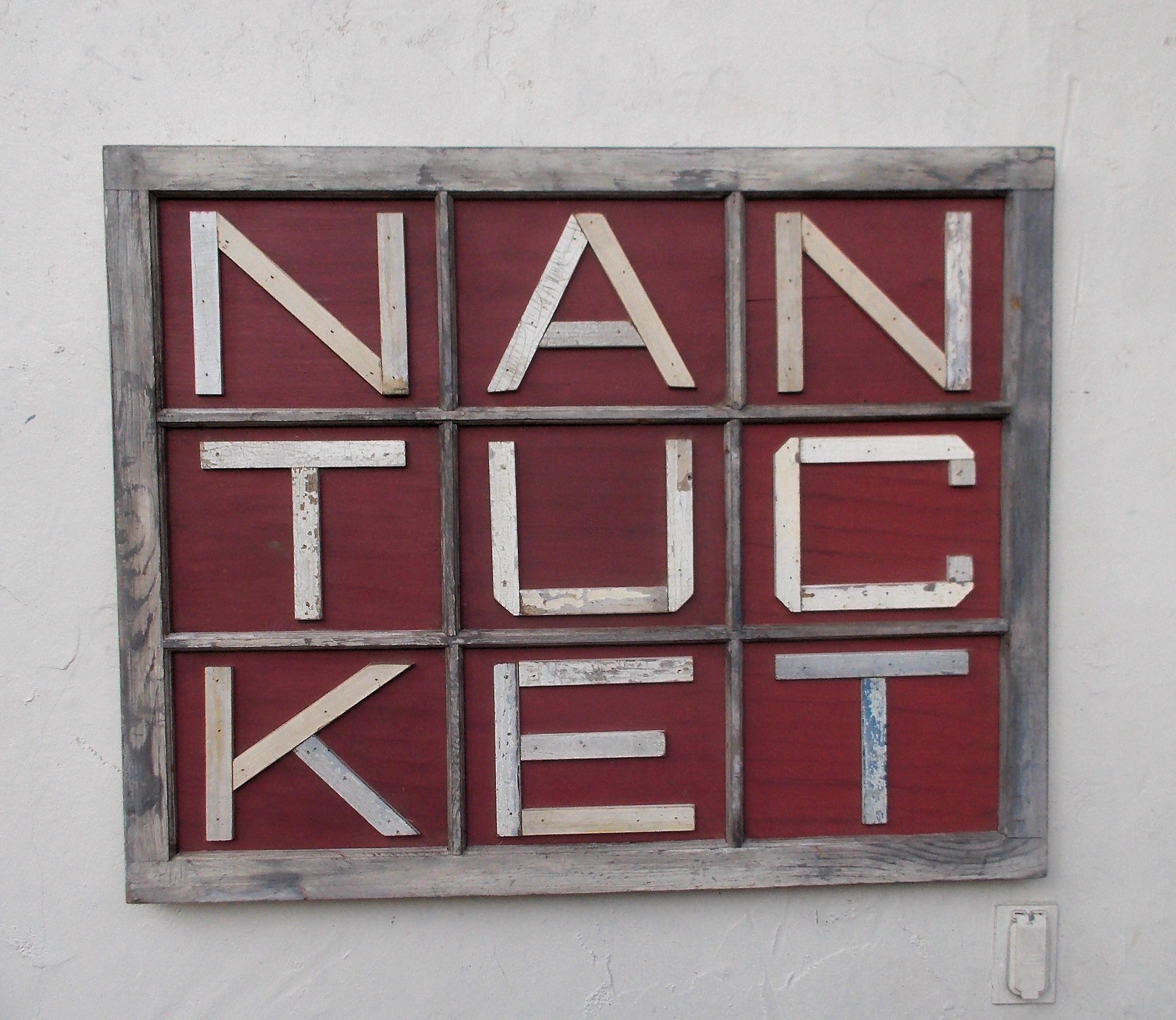 Nantucket in old window
