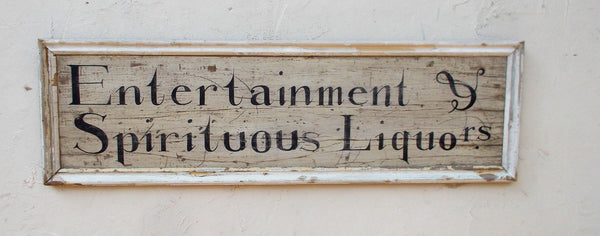 Entertainment and Spirituous Liquors