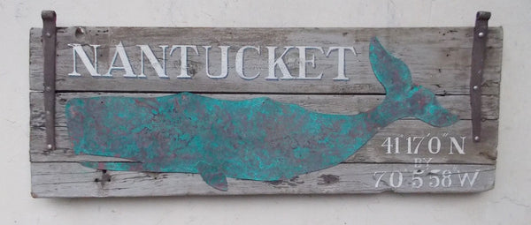 Nantucket with copper whale