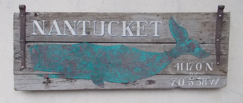 Nantucket with copper whale