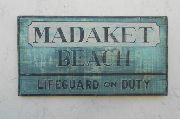 Nantucket Beach signs-Lifeguard on Duty