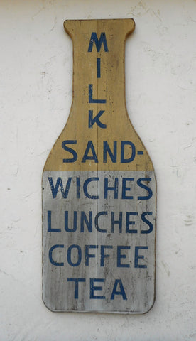 Milk-Sandwiches-Lunches sign