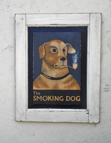 Smoking Dog English Pub sign
