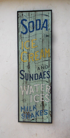 Soda, Ice Cream vertical sign